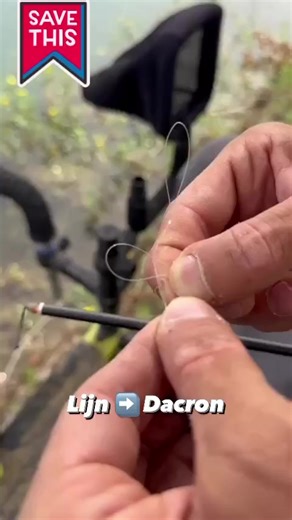 Hoe bevestig je je lijn aan een Dacron connector? Nou...zo ☺️ | Fish Matrix