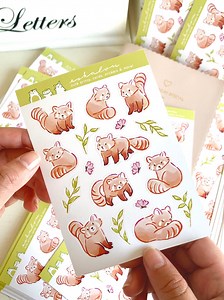 Red Panda Sticker Sheet – Kawaii Journal Stickers - Etsy