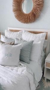 Preppy patterns, pops of color, and woven accents create this dreamy coastal boho bedroom 🐚 Click the links below to shop the items that @JennyReimold used to transform her daughter's space! Westly Cane Bed: cur.lt/t9mewnrr3 Washed Cotton Ruffle Stripe Sheet Set: cur.lt/kik0ipegc Super Chunky Knit Throw: cur.lt/tfio9hfm9 Full-Length Surfboard Pinboard: cur.lt/dkqubrmgr Pineapple Catchall: cur.lt/49akmvljm | Pottery Barn Teen