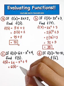Evaluating Functions‼️ #basicmath #mathtutor #mathtutorial #MathTrick #mathteachergon #mathhacks #mathematics #MathTutor #teachergon #math #mathreview #functions #evaluatingfunctions #genmath | Ako si Teacher Gon