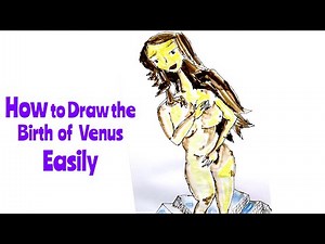 How to draw the birth of Venus easily | Simple Art Tutorial |ِ Drawing famous artworks | Classic Art