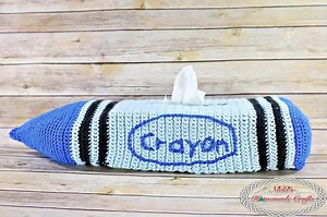 3.7K views · 16 reactions | Isn't this a cute tissue box cover?! It'll make a cute decoration for a pre-school or playroom. https://www.nickishomemadecrafts.com/crayon-tissue-box-cover-free-crochet-pattern/ | Crochet Patterns & Tutorials by Nicki's Homemade Crafts | Facebook