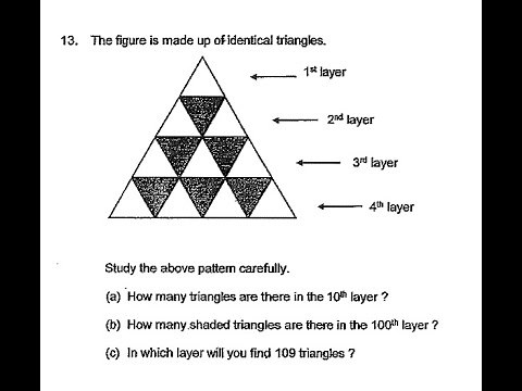 P6 2020 Tao Nan Prelims Q13 - Pattern problem | Triangles Layer | PSLE Maths