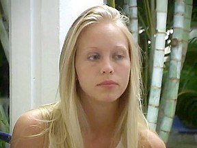 teen blonde gets her holes fingered (18 )