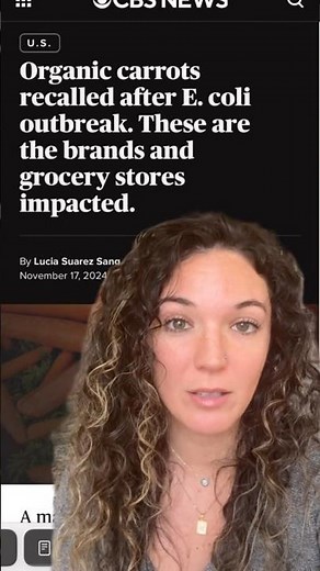 Massive recall of organic carrots after E. coli outbreak #shorts