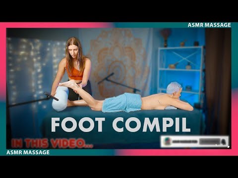 ASMR Foot massage by Olga (Compilation)