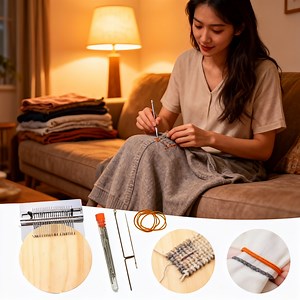 Portable Patch Loom Set, Darning Loom for DIY Weaving, Mending Clothes, and Quick Sewing Repairs, Ideal for Home and Travel Use(28 Needles) - Walmart.com