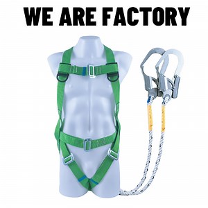 [Hot Item] 5 Points Safety Harness Fall Protection Kit Full Body Roofing Harnesses with Shock Absorbing Lanyard for Work in Height