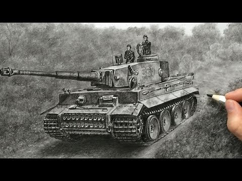 How to Draw a German Tiger Tank - Narrated Tutorial