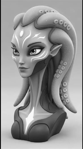 Female Alien Bust Concept