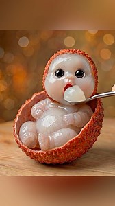 Lychee is eating Lychee 🥰 #fbreels #aiasmr #instareels #reels #asmr #oddlysatisfying #satisfying #orangebaby | Appy Tingles