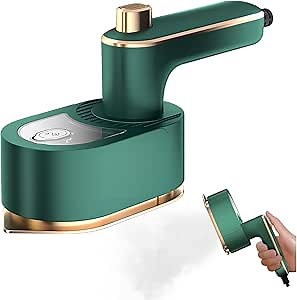 Portable Handheld Mini Steamer Iron for Clothes, Travel Micro Iron, 180° Rotating Steamer Iron, 2 in1 Iron Steamer Support Dry and Wet Ironing for Travel and Home (Green)