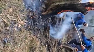 The fire was eventually brought under control. Comp 7LB zurhama gujjer pati Kupwara Kehmil forest division... | Curtain Raiser