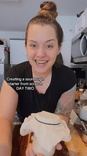 Creating your own sourdough starter from scratch. Part Two! More info below pinned in the comments. | Mindfully Made Motherhood