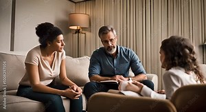 Couple in a couples therapy session.