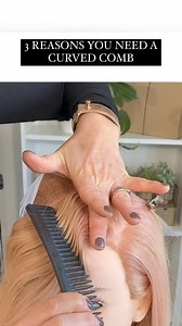 3 reasons why you need a curved comb:​​​​​​​​​#HairEssentials #CurvedCombMagic #LornaEvansHair | Lorna Evans Education