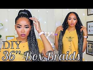 How To Small Box Braid Easy and Stress Free | Black and Blonde Box Braid