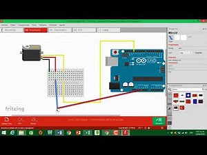 conexion de servo motor fritzing