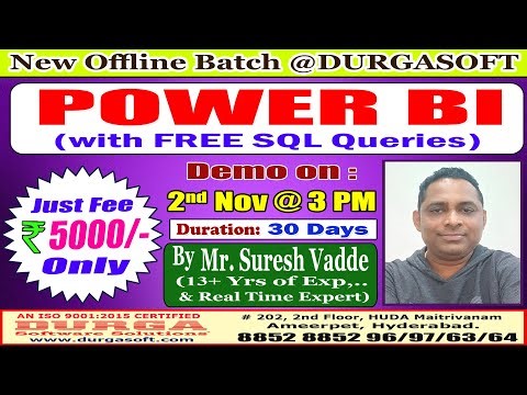 POWER BI Offline Training @ DURGASOFT