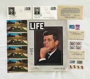 Original JFK Ephemera Bundle, Life Magazine, 1964 Stamps Original Glassine Envelopes, Postcards - Etsy