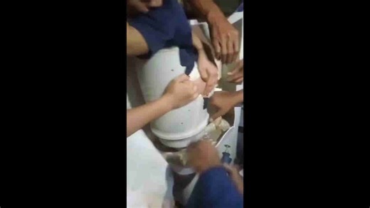 Toddler stuck in washing machine rescued in Indonesia