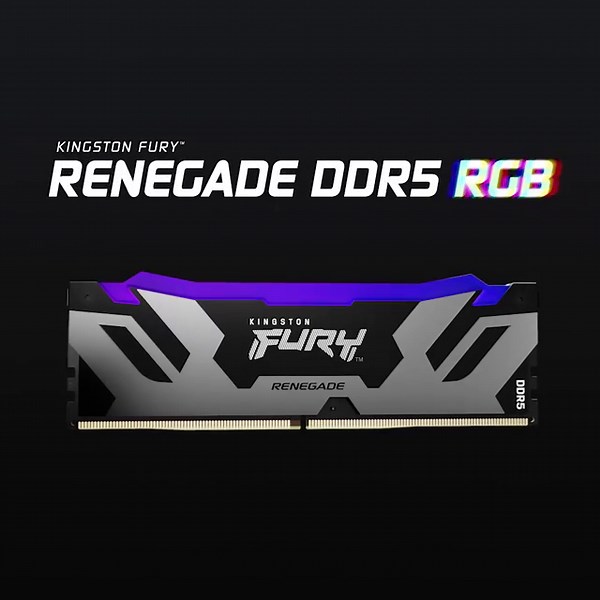 Game in style with #KingstonFURY Renegade DDR5 RGB memory which is designed for extreme performance. ⏩ Data Rate up to 6400MT/s 🌈 Customizable RGB lighting effects 🔄 Kingston’s patented Infrared Sync Technology 👉 kings.tn/RenegadeDDR5RGB #DDR5 #RGB | Kingston Technology