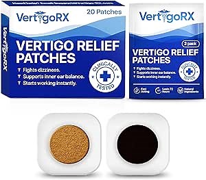 Vertigo Relief Patches | Vertigo Treatment Supporting Dizziness Relief | Vertigo Relief Products for Inner Ear Balance | Cure Vertigo Naturally | Pack of 20