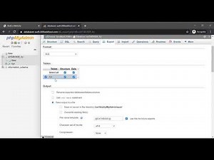 Export MySQL database and table in phpMyAdmin