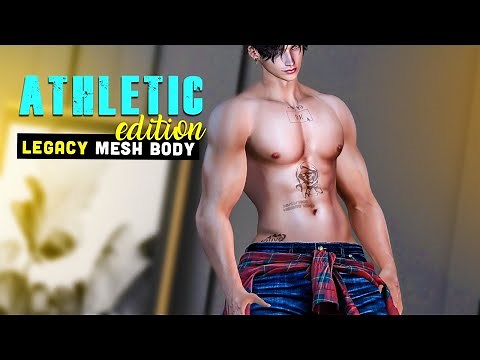 SECOND LIFE LEGACY Body "Athletic" Edition Quick Review (BOM, alphas, skin )