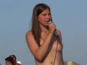 Russian Nudist in Dancing Contest Bounces Breasts