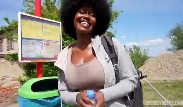 czech streets e152 quickie with busty black girl