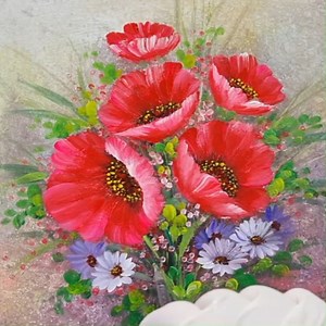 Flower Bouquet Acrylic Painting Step by Step #flowerbouquet #AcrylicPainting #painting #colors | Zil Acrylic Painting