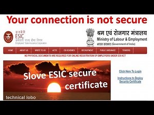 ESIC security connection not secure
