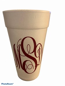 Personalized Interlocking Monogram Cups - Etsy