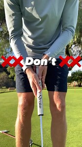 PSA to check your hand position with putter. Your hands should be over the top or slightly forward if the ball at address, depending on the loft of your putter. Yes, putters have loft. Typically 3-4 degrees. If your hands are behind the ball at address or impact, the ball will jump off the blade excessively and won’t roll as true, hugging the ground. For more tips🔥FOLLOW @golfstronghitbombs🔥..........#golf # golfer #golftips | Golf Strong Hit Bombs