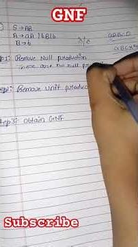 Greibach Normal Form|GNF Example|TAFL #trending #automatatheory #youtubeshorts