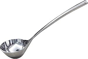 Soup Spoon large SUS 304 stainless steel Soup Ladle Deeper heavy solid long handle big spoon family hotel hot pot spoon