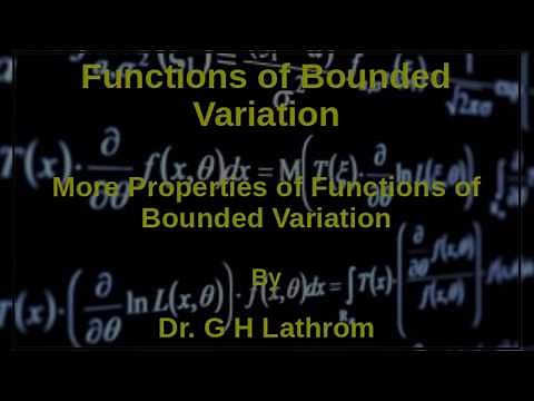 Functions of Bounded Variation - Part 3