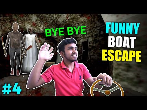 BOAT ESCAPE FROM GRANNY & GRANDPA HOUSE | GRANNY CHAPTER 2 GAMEPLAY #4