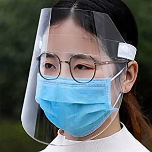 2 Pack Face Shield Protect Eyes and Face with Protective Clear Film Elastic Band