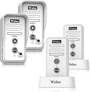 Wireless Intercom Doorbell Chime for Home Intercomunicador (2T2 White) …