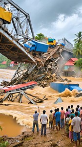 Bridge Collaps For Strong Flood #usareels | Flop NLazy