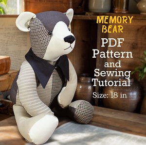Memory Bear 18" Sewing Pattern Simple Bear Pattern Sewing Pattern PDF Teddy Bear Pattern Keepsake Bear Sew Bear Simplicity Pattern Easy - Etsy