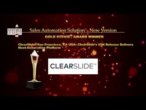 ClearSlide wins a Gold Stevie® Award in the 2017 Stevie Awards for Sales and Customer Service