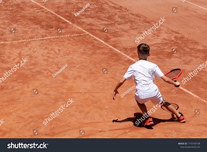 Young Male Tennis Player Racket Action Stock Photo 1770749198 | Shutterstock