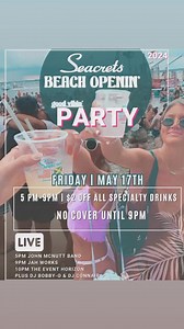 1K views · 18 reactions | The first beach party of 2024 starts this FRIDAY with Jah Works on de beach stage at Seacrets! 9PM sharp!  #reggaeondebeach#35yearsinthebusiness#Seacretslegends | Jah Works | Facebook