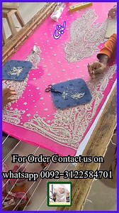 ✨ Handcrafted Elegance in Progress – Adda Embroidery Magic ✨ #handembroidery #onlineshopping #boutiqueshopping #fbreelsfypシ゚ Lubna Dress Description: Experience the meticulous artistry of our skilled artisans as they bring to life a stunning dress through traditional Adda embroidery. Each stitch, crafted with precision and passion, showcases the rich heritage of Pakistani hand embroidery. Witness the transformation of fabric into a masterpiece, reflecting the dedication and craftsmanship that de