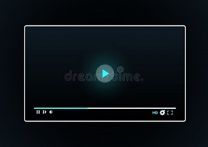 Video Player Ui Template. Stream Screen Interface, Social Media Mobile App Online Movie Music Play Tube Channel Website Stock Vector - Illustration of design, mobile: 356137022