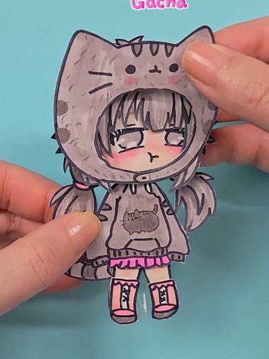 Cómo dibujar una chica Gacha con papel