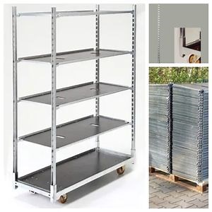 [Hot Item] Galvanized Plastic Trolley Cc Trolley for Flower Display and Plant Transport